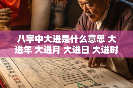 八字中大进是什么意思 大进年 大进月 大进日 大进时如何定