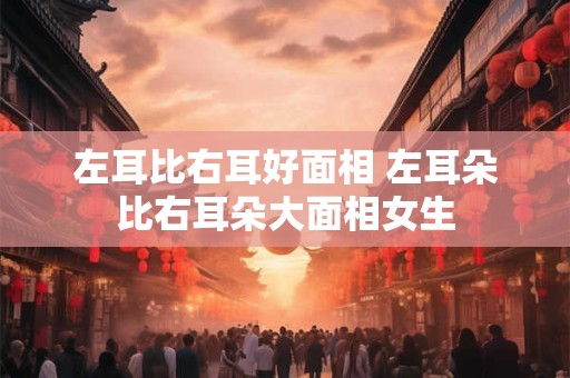 左耳比右耳好面相 左耳朵比右耳朵大面相女生