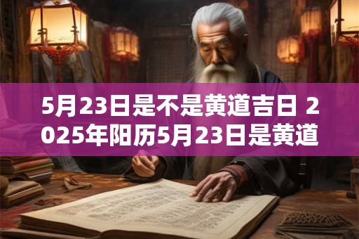 5月23日是不是黄道吉日 2025年阳历5月23日是黄道吉日吗