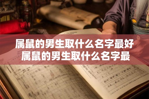 属鼠的男生取什么名字最好 属鼠的男生取什么名字最好听