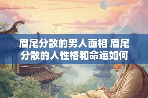 眉尾分散的男人面相 眉尾分散的人性格和命运如何