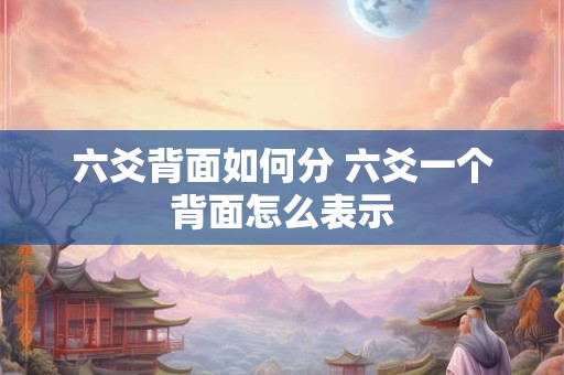 六爻背面如何分 六爻一个背面怎么表示