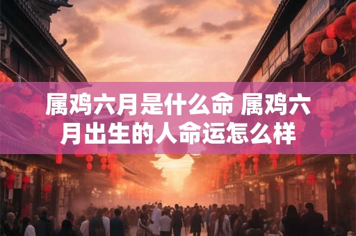 属鸡六月是什么命 属鸡六月出生的人命运怎么样