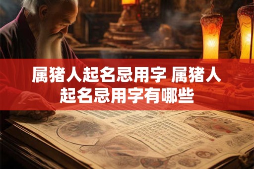 属猪人起名忌用字 属猪人起名忌用字有哪些