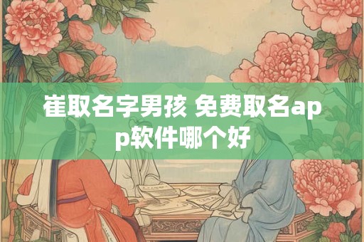 崔取名字男孩 免费取名app软件哪个好