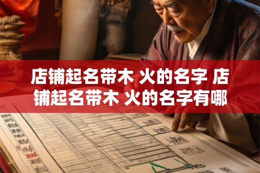 店铺起名带木 火的名字 店铺起名带木 火的名字有哪些