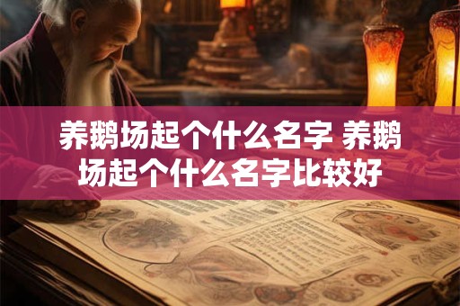 养鹅场起个什么名字 养鹅场起个什么名字比较好