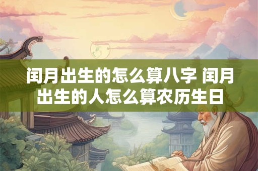 闰月出生的怎么算八字 闰月出生的人怎么算农历生日