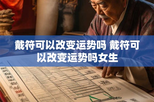 戴符可以改变运势吗 戴符可以改变运势吗女生