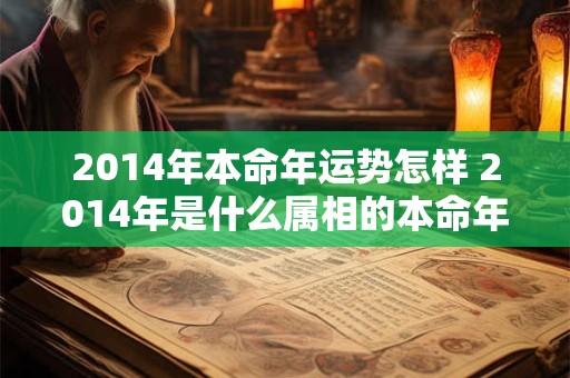 2014年本命年运势怎样 2014年是什么属相的本命年