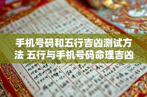 手机号码和五行吉凶测试方法 五行与手机号码命理吉凶查询