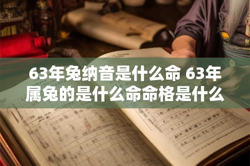 63年兔纳音是什么命 63年属兔的是什么命命格是什么