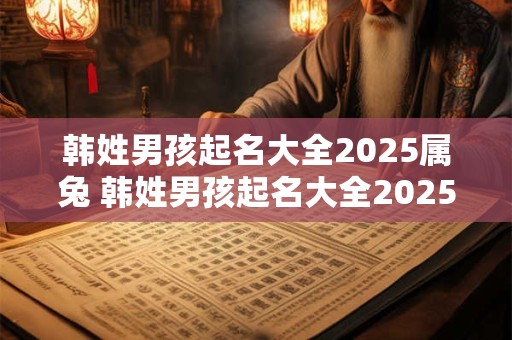 韩姓男孩起名大全2025属兔 韩姓男孩起名大全2025属兔的名字