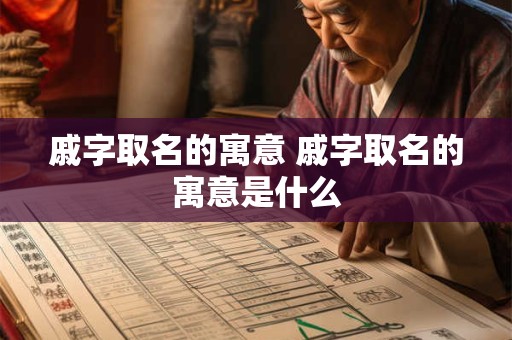 戚字取名的寓意 戚字取名的寓意是什么
