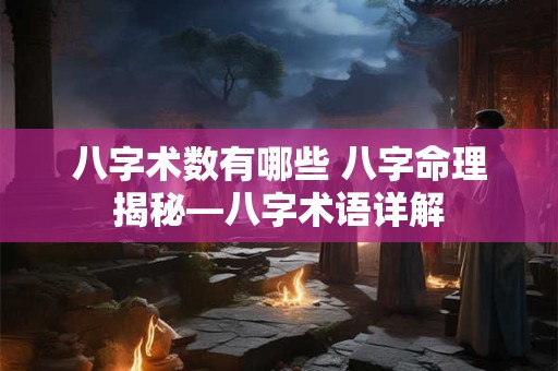 八字术数有哪些 八字命理揭秘—八字术语详解