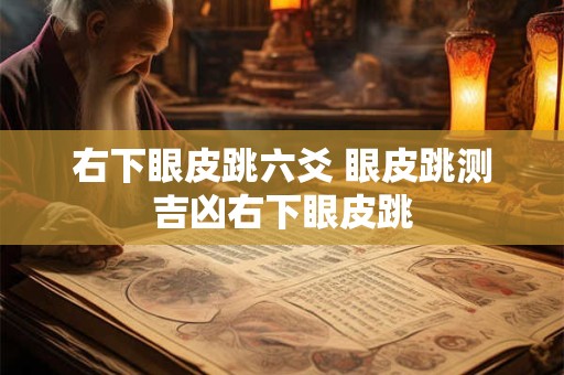 右下眼皮跳六爻 眼皮跳测吉凶右下眼皮跳