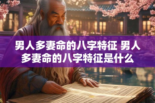 男人多妻命的八字特征 男人多妻命的八字特征是什么