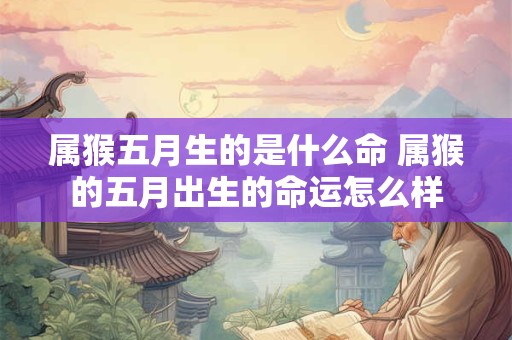 属猴五月生的是什么命 属猴的五月出生的命运怎么样