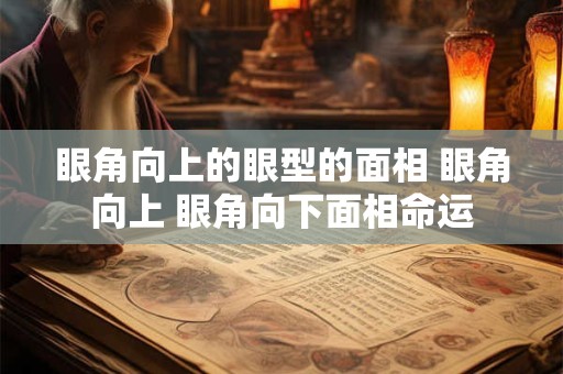 眼角向上的眼型的面相 眼角向上 眼角向下面相命运