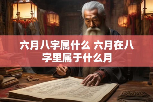 六月八字属什么 六月在八字里属于什么月