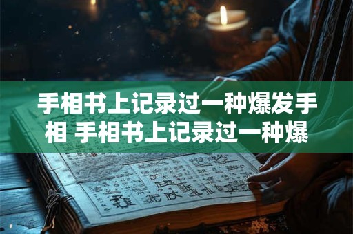 手相书上记录过一种爆发手相 手相书上记录过一种爆发手相的人