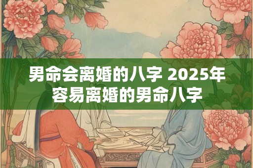 男命会离婚的八字 2025年容易离婚的男命八字