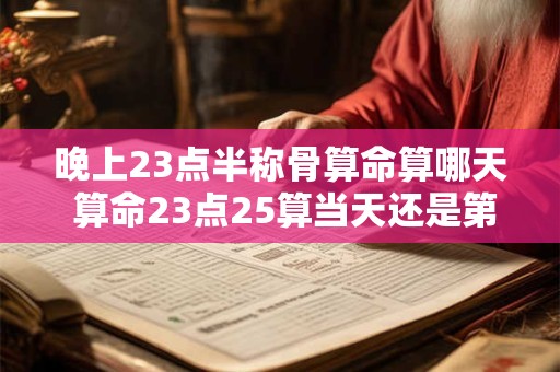 晚上23点半称骨算命算哪天 算命23点25算当天还是第二天