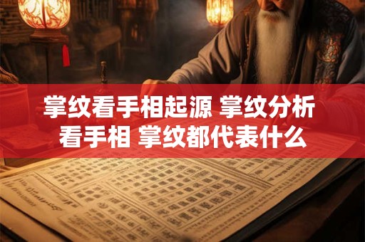 掌纹看手相起源 掌纹分析 看手相 掌纹都代表什么