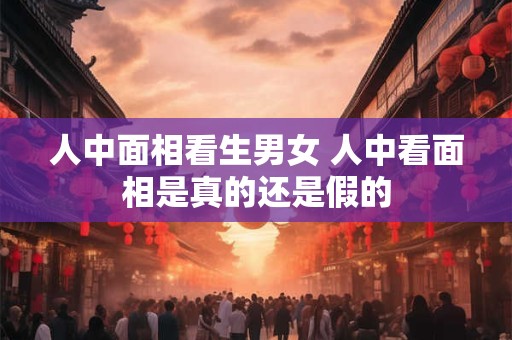 人中面相看生男女 人中看面相是真的还是假的