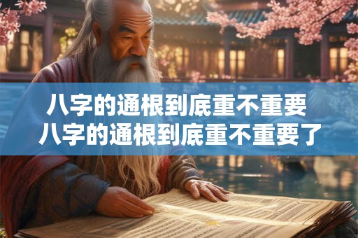 八字的通根到底重不重要 八字的通根到底重不重要了