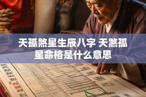 天孤煞星生辰八字 天煞孤星命格是什么意思