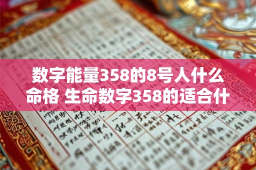 数字能量358的8号人什么命格 生命数字358的适合什么工作