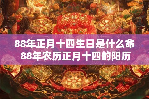 88年正月十四生日是什么命 88年农历正月十四的阳历是多少号