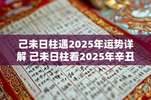 己未日柱遇2025年运势详解 己未日柱看2025年辛丑年运势