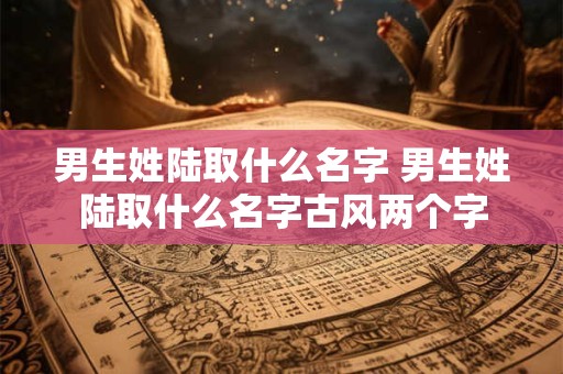 男生姓陆取什么名字 男生姓陆取什么名字古风两个字