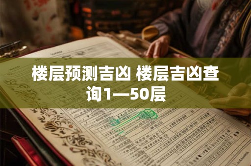 楼层预测吉凶 楼层吉凶查询1—50层