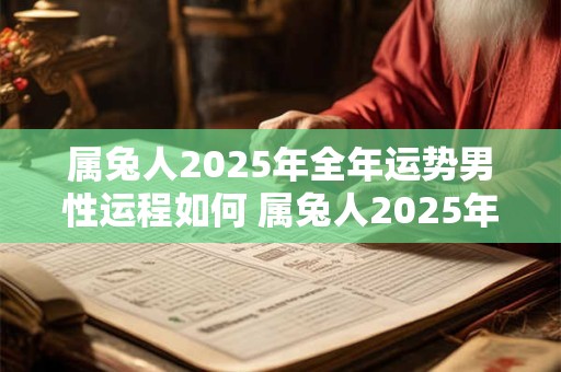 属兔人2025年全年运势男性运程如何 属兔人2025年全年运势男性运程如何呢