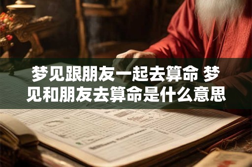 梦见跟朋友一起去算命 梦见和朋友去算命是什么意思
