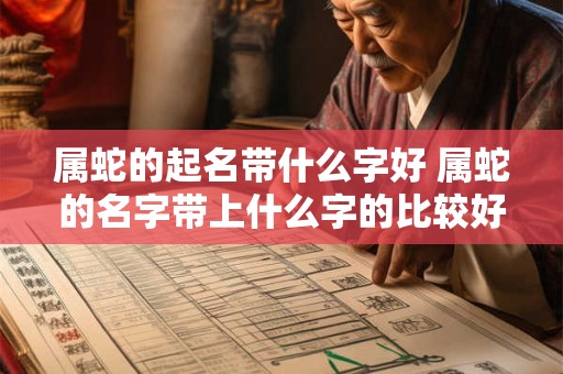 属蛇的起名带什么字好 属蛇的名字带上什么字的比较好