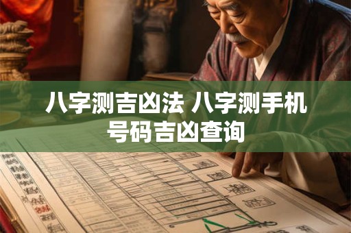 八字测吉凶法 八字测手机号码吉凶查询