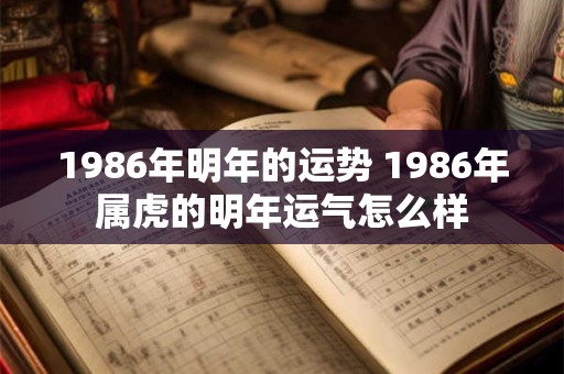 1986年明年的运势 1986年属虎的明年运气怎么样