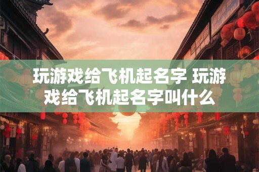 玩游戏给飞机起名字 玩游戏给飞机起名字叫什么