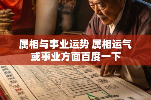 属相与事业运势 属相运气或事业方面百度一下