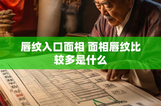 唇纹入口面相 面相唇纹比较多是什么