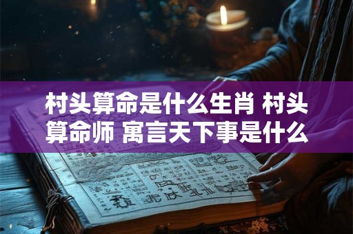 村头算命是什么生肖 村头算命师 寓言天下事是什么生肖