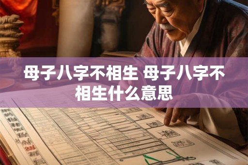 母子八字不相生 母子八字不相生什么意思