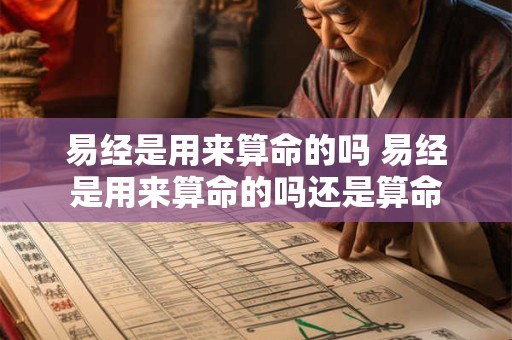 易经是用来算命的吗 易经是用来算命的吗还是算命