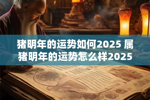 猪明年的运势如何2025 属猪明年的运势怎么样2025年