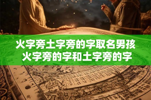 火字旁土字旁的字取名男孩 火字旁的字和土字旁的字组合的男孩名字