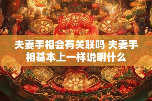 夫妻手相会有关联吗 夫妻手相基本上一样说明什么